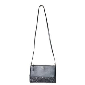 Kate Spade Greta Court Ramey black sparkle Crossbody purse
